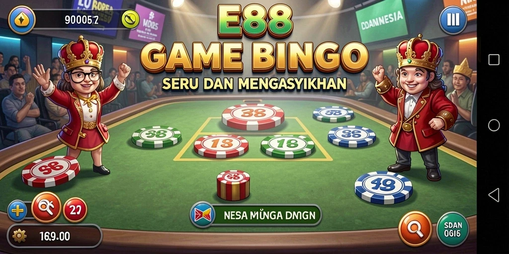 Tampilan gameplay seru E88 dengan pengalaman Bingo yang menyenangkan.