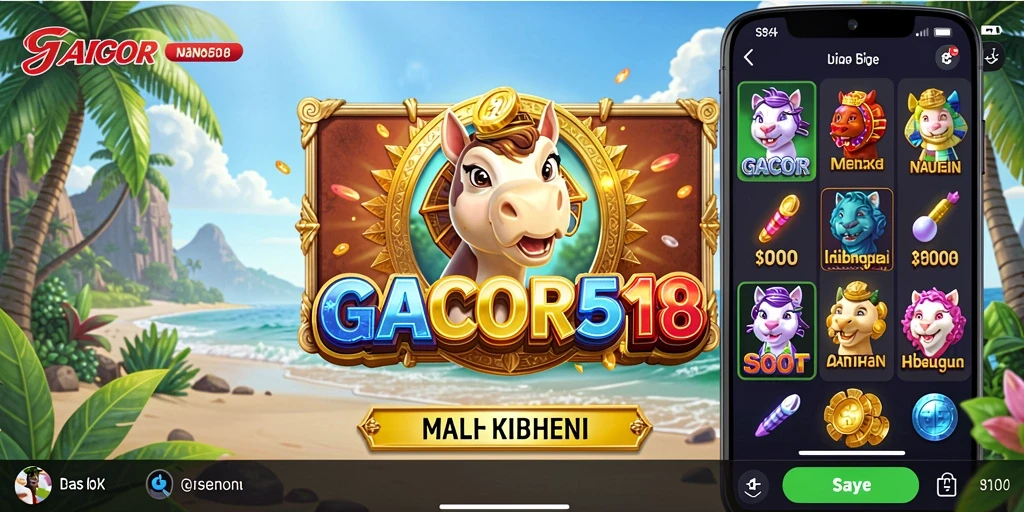 Tangkapan layar utama GACOR518 menampilkan gameplay slot yang menyenangkan.