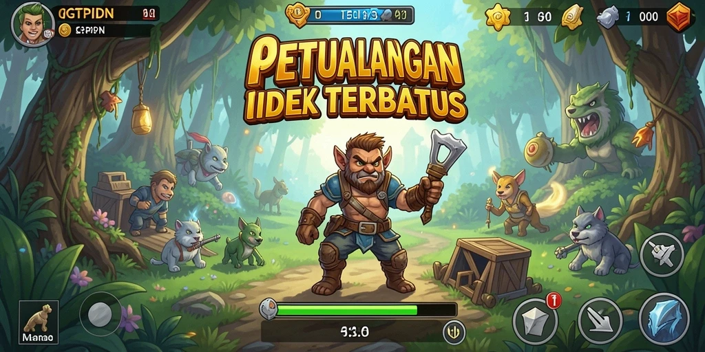 Tampilan screenshot utama GTPIDN menampilkan gameplay Idle yang menarik.