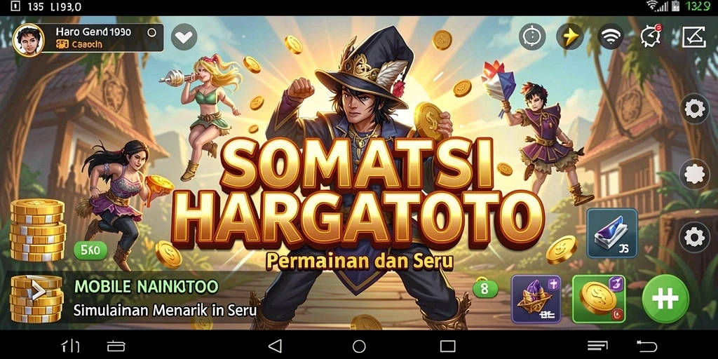 Tampilan gameplay HARGATOTO yang seru dan menantang.