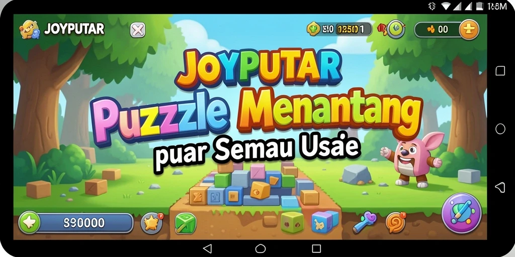 Tampilan gameplay JOYPUTAR dengan berbagai teka-teki menarik.