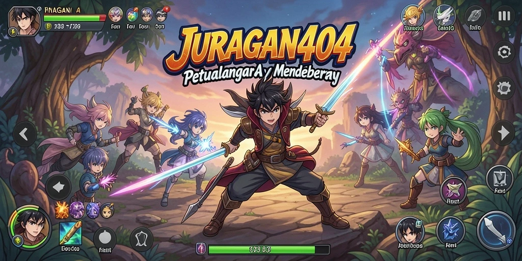 Tampilan gameplay JURAGAN404 yang memukau dan penuh warna.