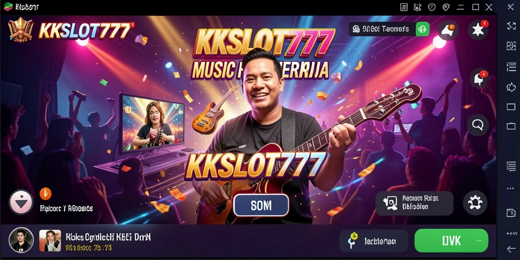 Screenshot gameplay KKSLOT777 menampilkan irama dan keseruan bermain musik.