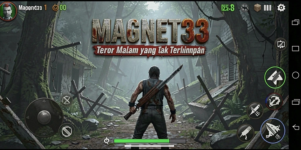 Screenshot gameplay MAGNET33 menampilkan suasana horor yang menegangkan.