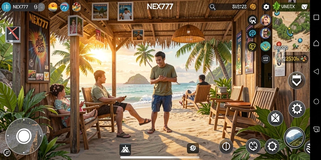 Tangkapan layar NEX777 menampilkan gameplay yang seru dan interaktif.