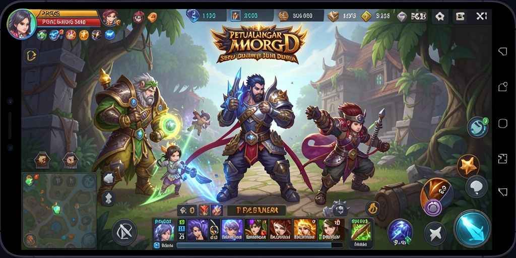 Tampilan gameplay PGG68 yang epik dan mendetail.