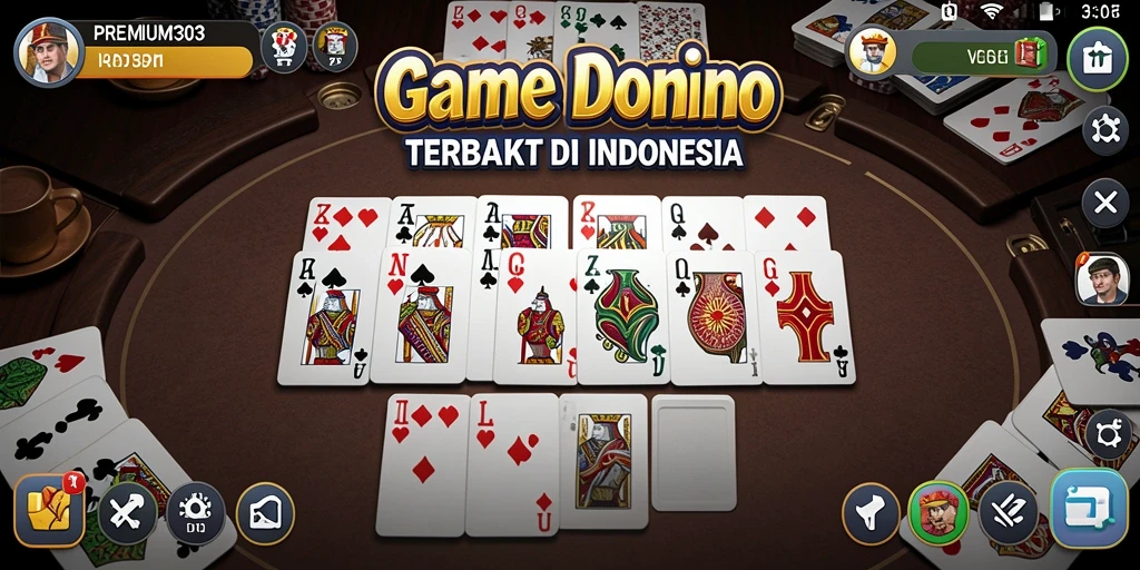 Tampilan gameplay Domino yang seru dan interaktif di PREMIUM303.