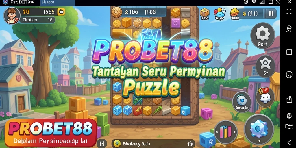 Tampilan gameplay seru di PROBET88 dengan berbagai puzzle menarik.
