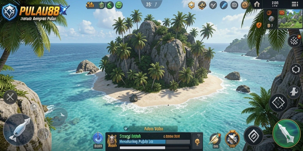 Screenshot gameplay PULAU88 menunjukkan aksi strategis seru.