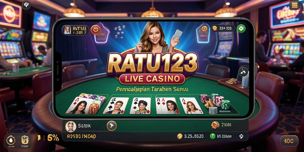 Tampilan gameplay menarik dari aplikasi Live Casino RATU123.