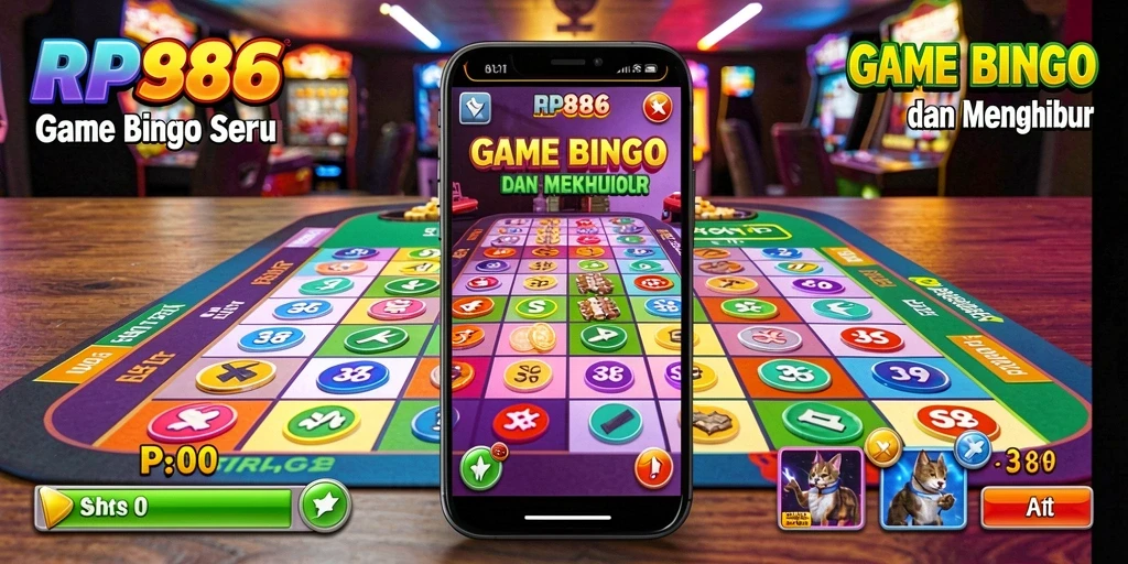Screenshot utama RP886 menampilkan aksi gameplay Bingo yang seru.