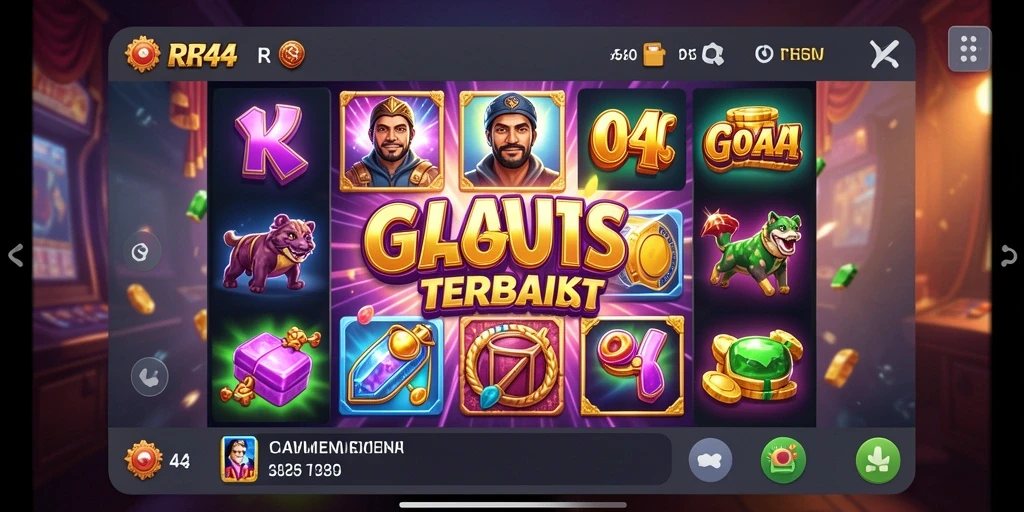 Screenshot utama RR44 menampilkan gameplay Slot yang menarik dan penuh warna.