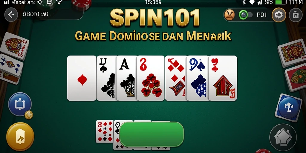 Tangkapan layar utama SPIN101 menampilkan gameplay seru dari permainan Domino.
